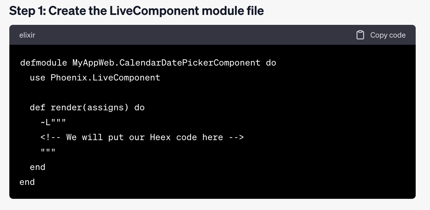 Component creation - Step 1