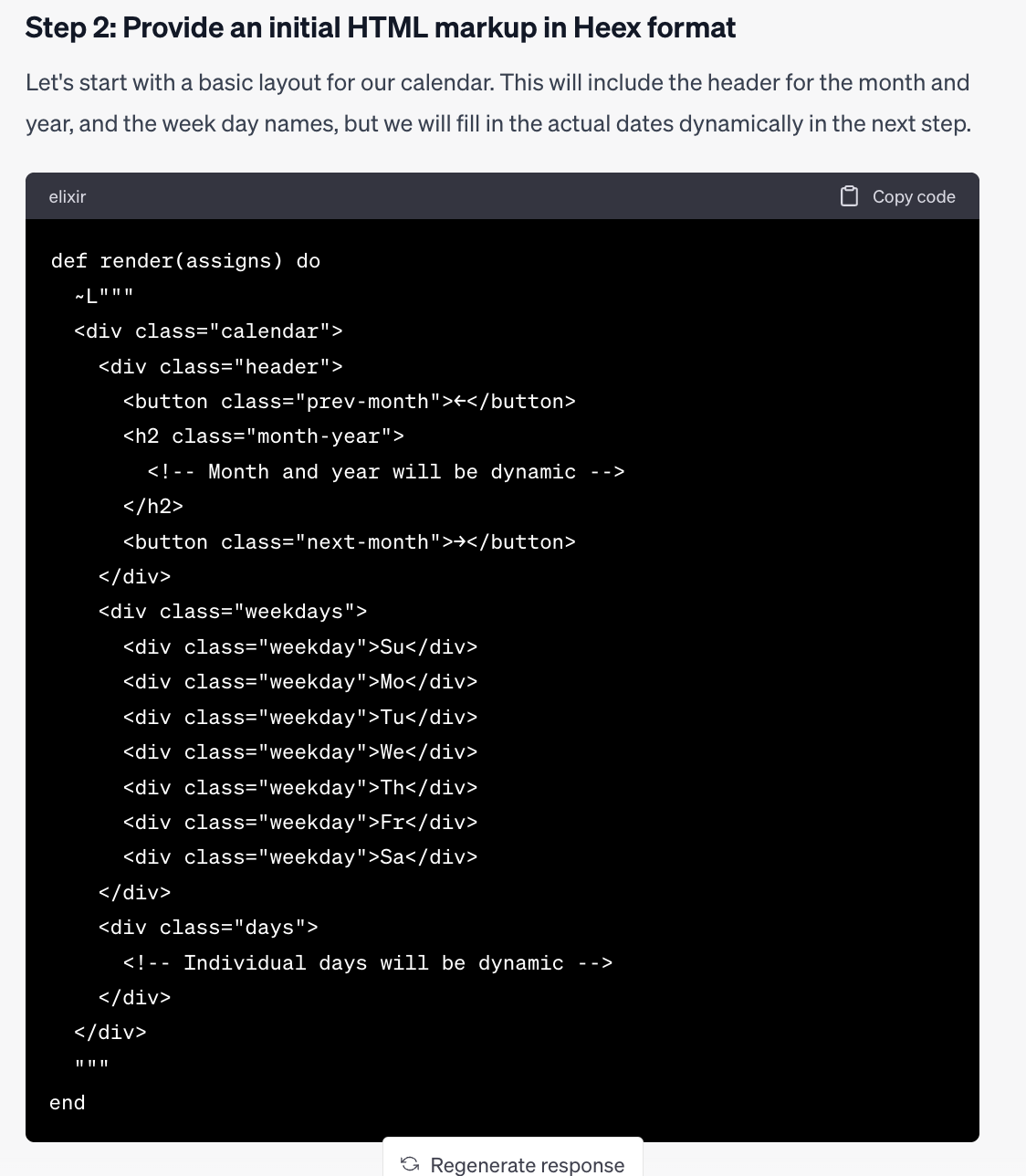 Component creation - Step 2